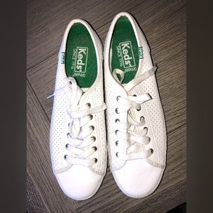 Keds. Size 8 white. Worn once. Like new.